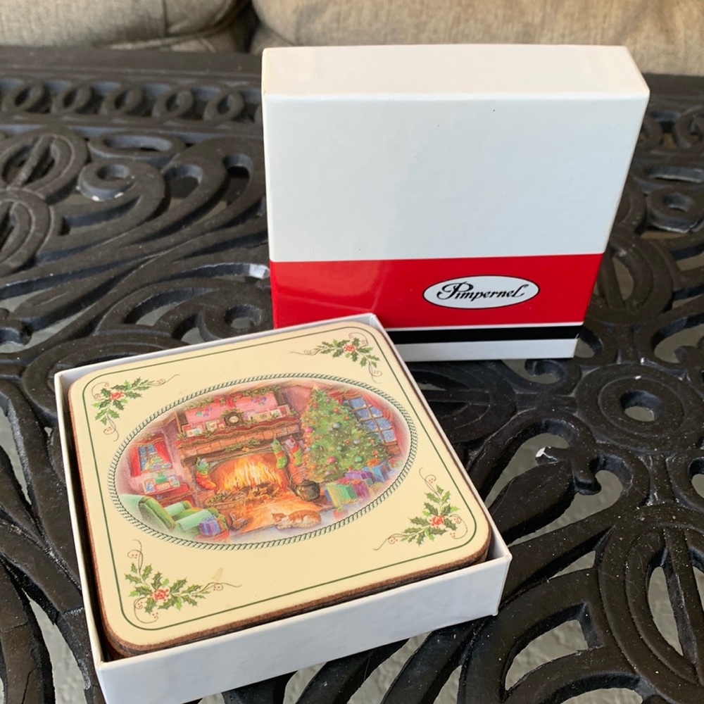 Pimpernel 6 coaster Set “Christmas fireside”